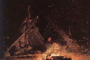 Winslow Homer Campfire France oil painting artist